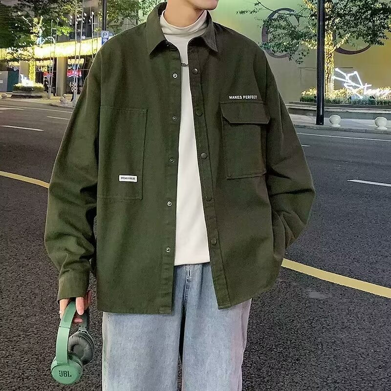 Fashion Loose Oversized Cardigan Long Sleeve Shirt Men - SD & CO.