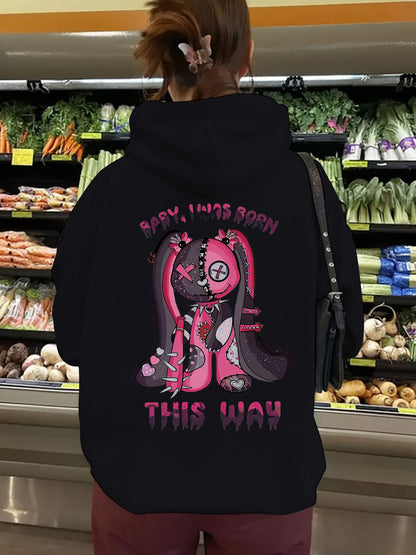 Cartoon printed hoodie