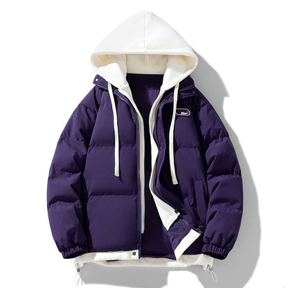 Two-Layer Hooded Puffer Jacket