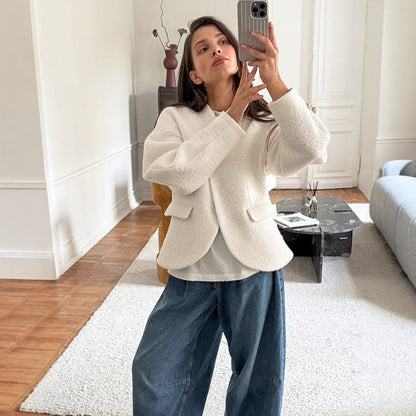 Coarse Woolen Thick Woolen Coat