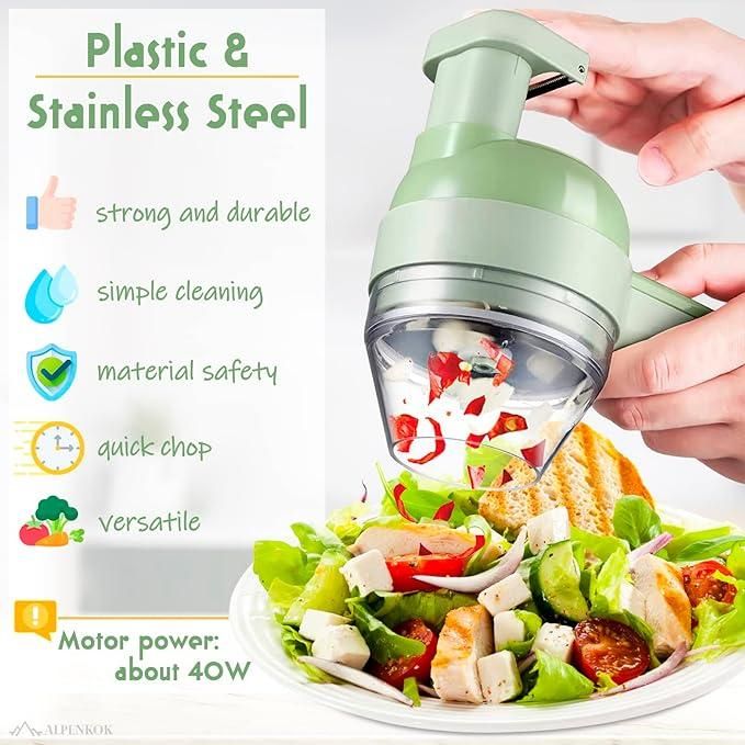 4 in 1 Portable Electric Vegetable Cutter Set 1