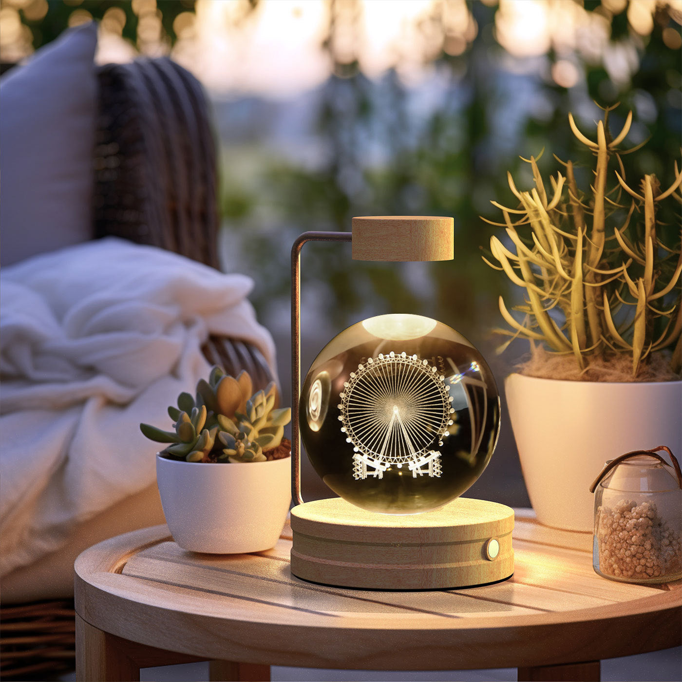 Crystal Ball Cosmic Dinosaur Indoor Night Light USB Power Warm Bedside Light Birthday Gift Night Lamp - SD & CO.