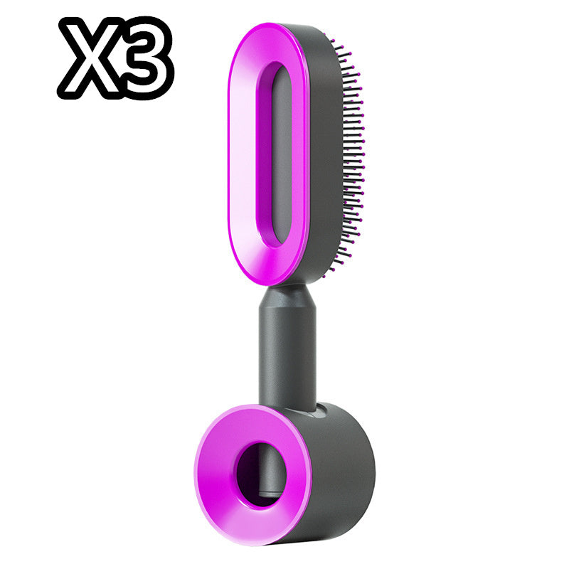 Self Cleaning Hair Brush For Women One-key Cleaning Hair Loss Airbag Massage Scalp Comb Anti-Static Hairbrush - SD & CO.