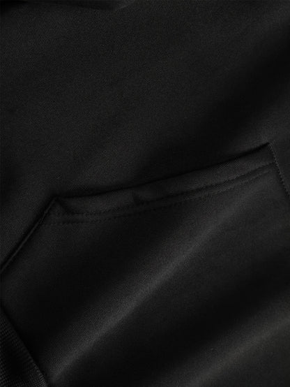 Fashion Green Compass Pattern Hoodie Casual Autumnwinter Pullover With Drawstring Kangaroo Pocke