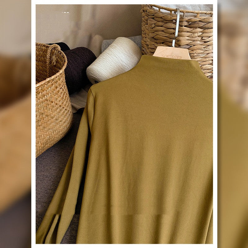 Double-sided Sanding Half Turtleneck Bottoming Shirt