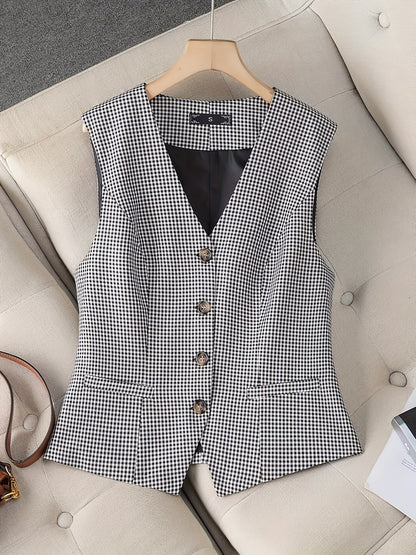 Fashionable All-match Slim Fit Sleeveless Waistcoat Vest Women - SD & CO.