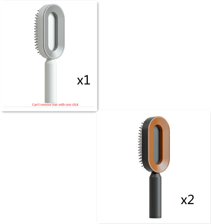 Self Cleaning Hair Brush For Women One-key Cleaning Hair Loss Airbag Massage Scalp Comb Anti-Static Hairbrush - SD & CO.