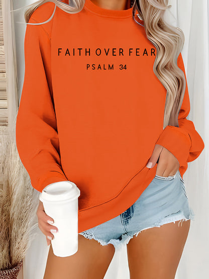 Sweatshirt with loose letter print