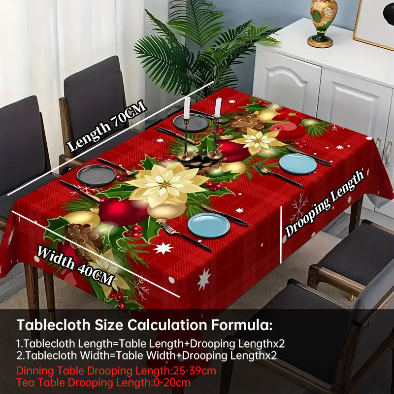 Copy of Christmas table runner with pine holly needle, holiday dining decor