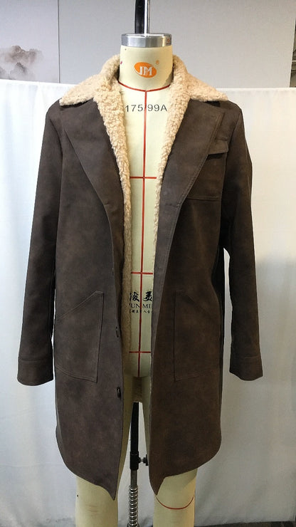 Men's Vintage Dark Brown Suede Jacket Casual Coat - SD & CO.