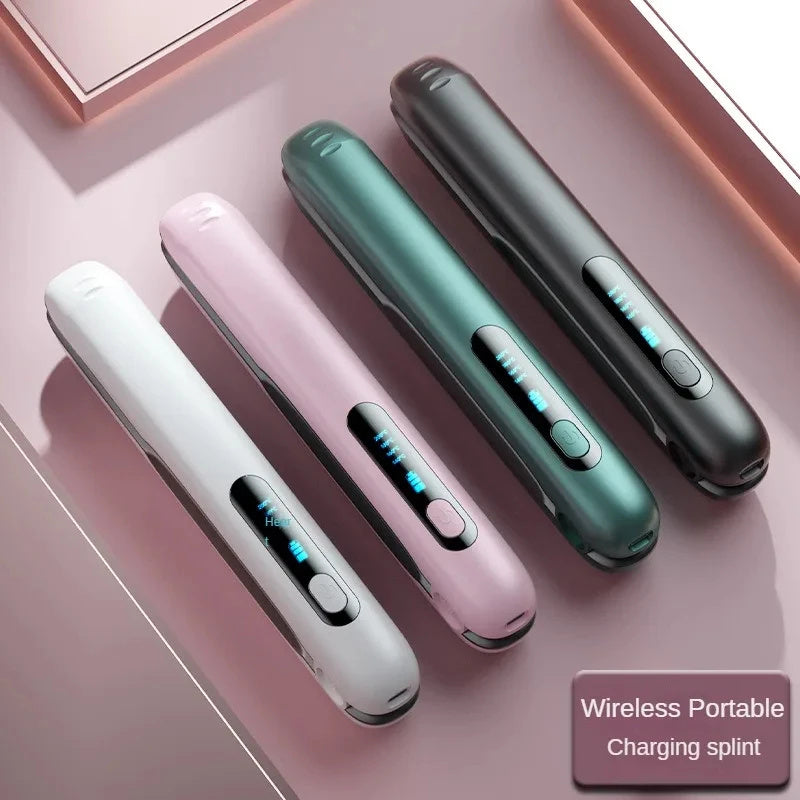 Wireless Hair Straightener Flat Iron Mini 2 IN 1 Roller USB 5000mAh Max 200 Degree Portable Cordless Curler 4 Levels Dry And Wet Uses - SD & CO.