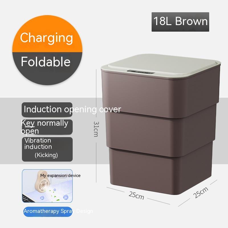 Smart Trash Can With Lid For Bedroom And Living Room Kitchen Storage Box Trash Can Induction Small Car Box Automatic Smart Dustbin Smart Trash Bin - SD & CO.