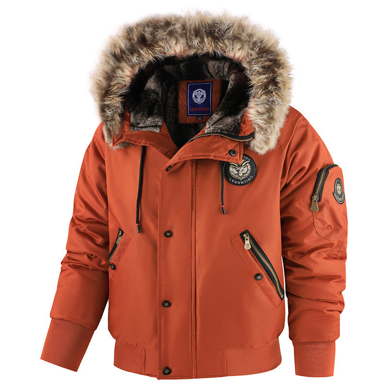 Men's Heavy-Duty Winter Parka with Faux Fur Hood