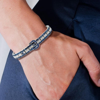 High-carbon Drill 925 Gold-plated Bracelet