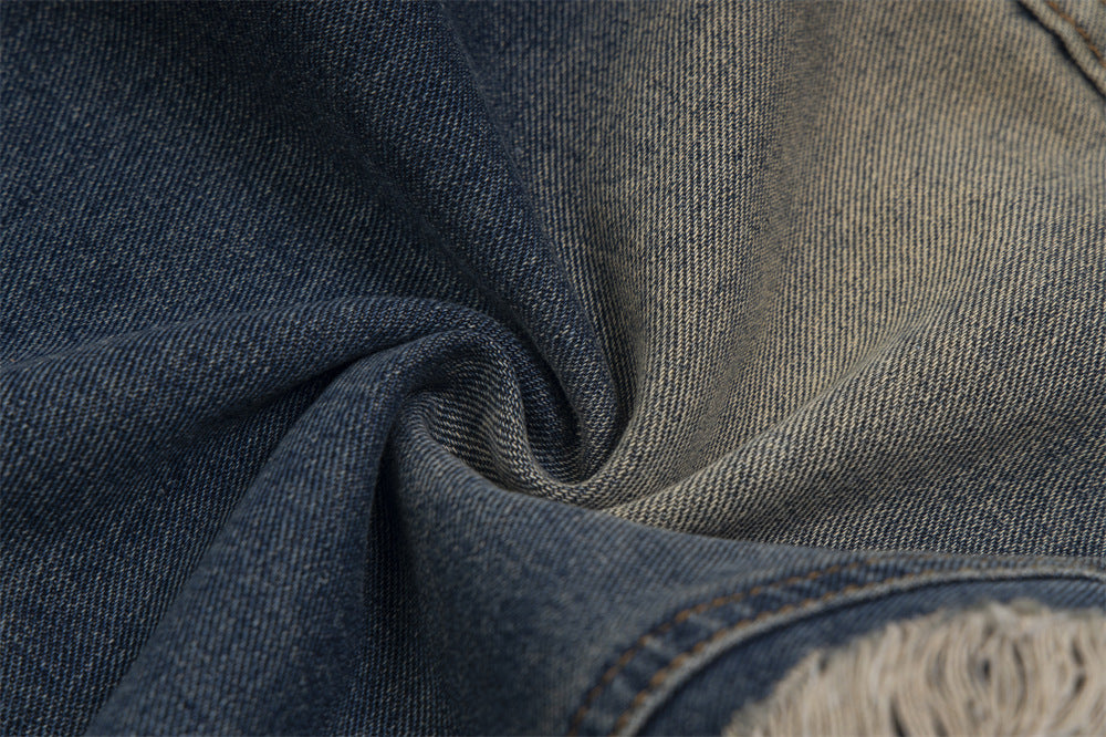 Ripped Denim Trousers For Men And Women