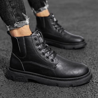 Autumn Leather Boots Men's Versatile Retro Trendy Versatile Casual Martin Shoes