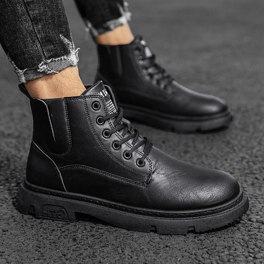 Autumn Leather Boots Men's Versatile Retro Trendy Versatile Casual Martin Shoes