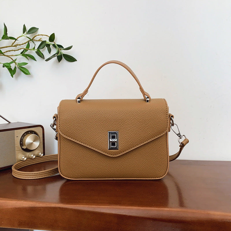 Fashion Casual All-match Commute Cowhide Portable Shoulder Messenger Bag