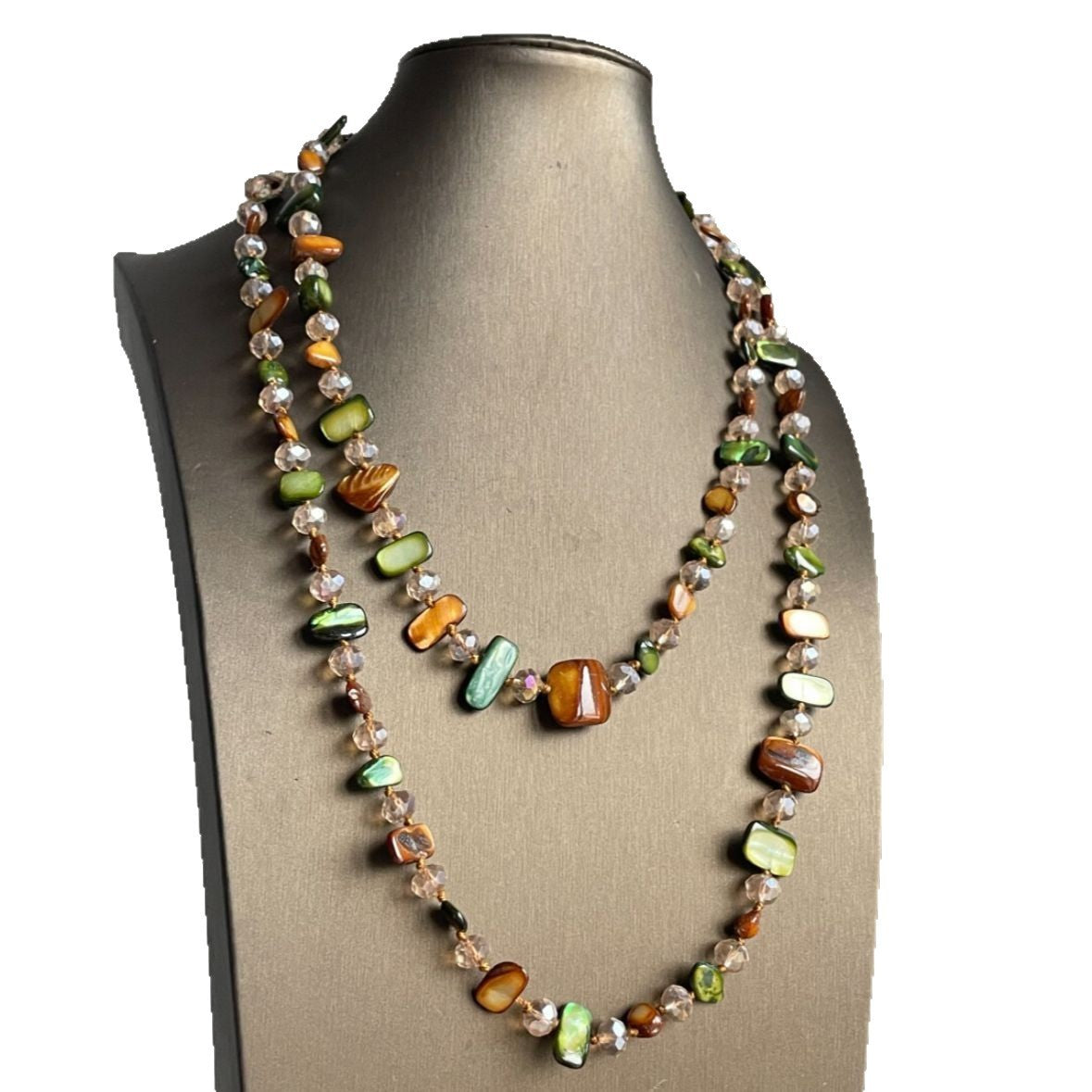 Retro Bohemian Colorful Shell Beaded Double Layer Necklace