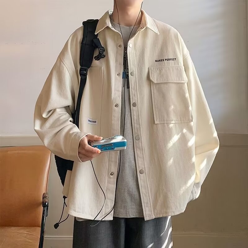 Fashion Loose Oversized Cardigan Long Sleeve Shirt Men - SD & CO.