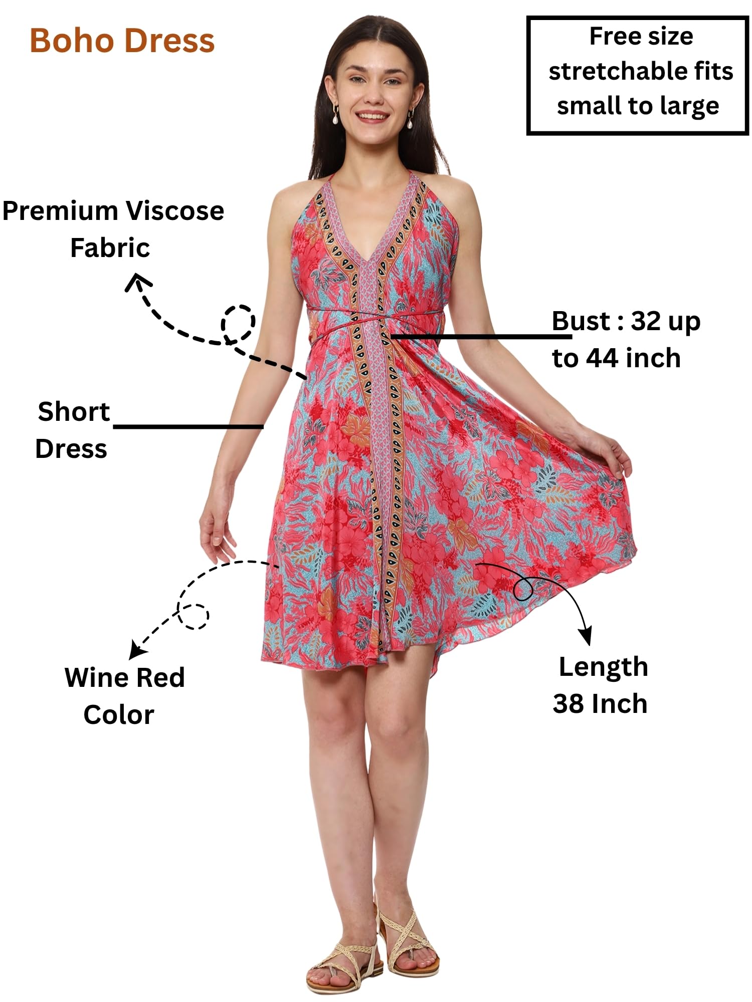 KE KANHA EXPORTS Dress for Woman | Beach Wear Dress for Women| Goa Outfits for Women | Western Dresses | Summer Dresses | Bohemian Vibes - SD & CO.