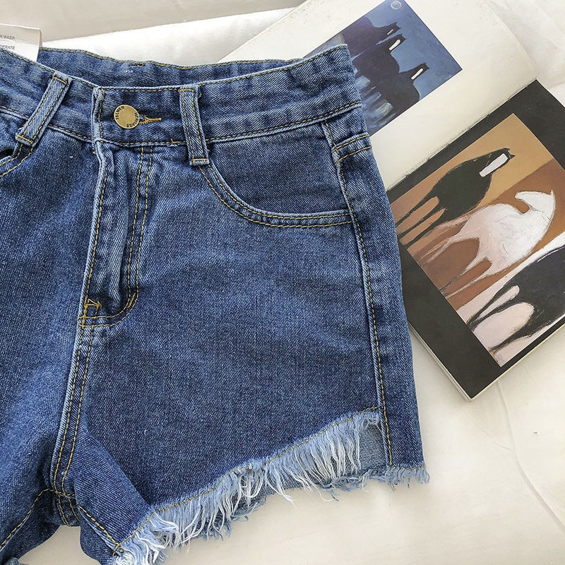 New Loose All-matching Denim Shorts Women