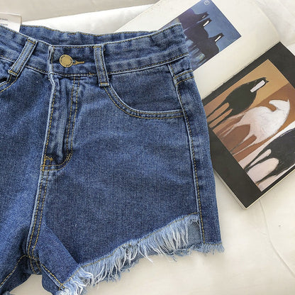 New Loose All-matching Denim Shorts Women