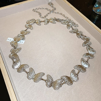 New Leather Rivet Stitching Waist Chain For Women