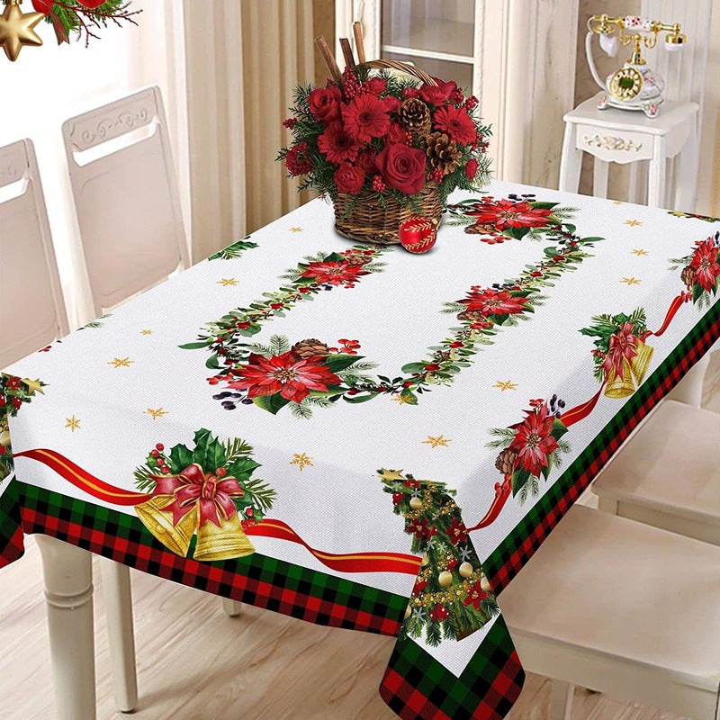 Copy of Christmas table runner with pine holly needle, holiday dining decor
