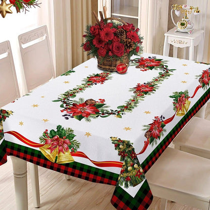 Copy of Christmas table runner with pine holly needle, holiday dining decor