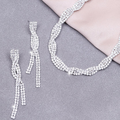 Exaggerated And Exquisite Necklace Earring Set Two-piece Set