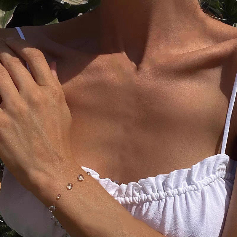 Frosted Dewdrop Jewelry  Unique Design Handmade Frosted Dewdrop Elegant Waterdrop Necklace  Earrings