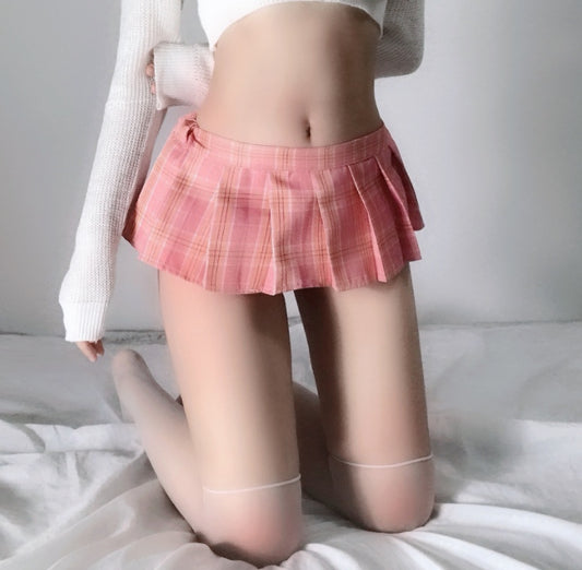 A-line skirt for women new college color check pleated skirt for girls