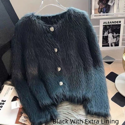 Knitted Cardigan Sweater Coat For Women Autumn And Winter Thickened