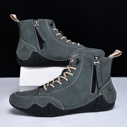 Men's High-top Handmade Leisure Ankle Boots