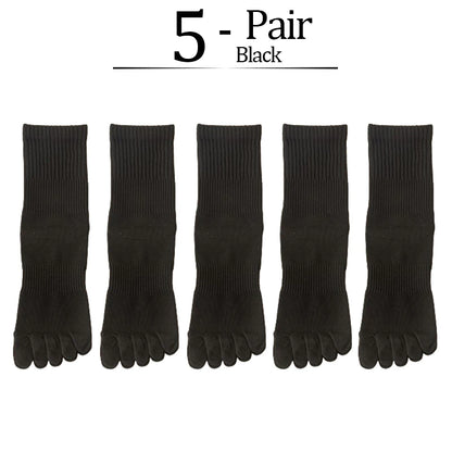 5 Pairs/lot Women Five Fingers Socks 100% Cotton Solid Colour Ladies Split Toe Sports Socks Spring Autumn Harajuku Toe Socks