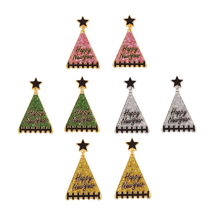 New Year Tree Girl Gift Earrings