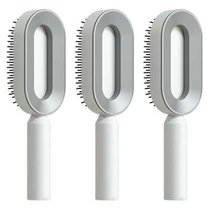 Self Cleaning Hair Brush For Women One-key Cleaning Hair Loss Airbag Massage Scalp Comb Anti-Static Hairbrush - SD & CO.