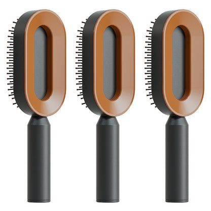 Self Cleaning Hair Brush For Women One-key Cleaning Hair Loss Airbag Massage Scalp Comb Anti-Static Hairbrush - SD & CO.