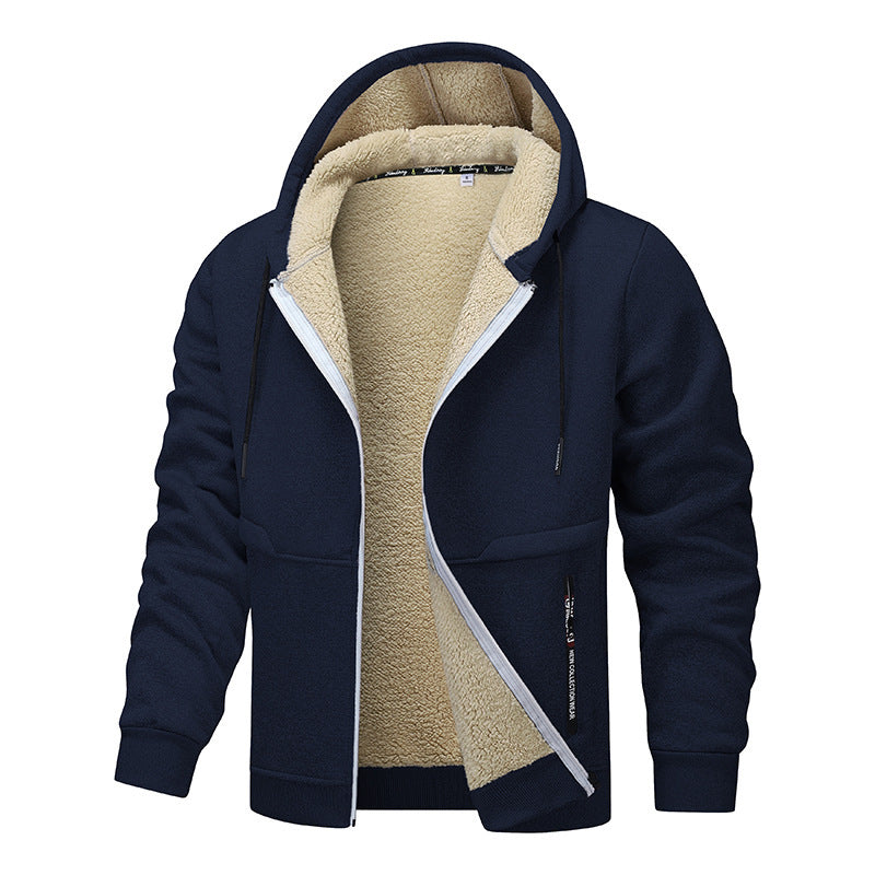 Men's Fashion Lambswool Thickened Coat Sweatshirt - SD & CO.