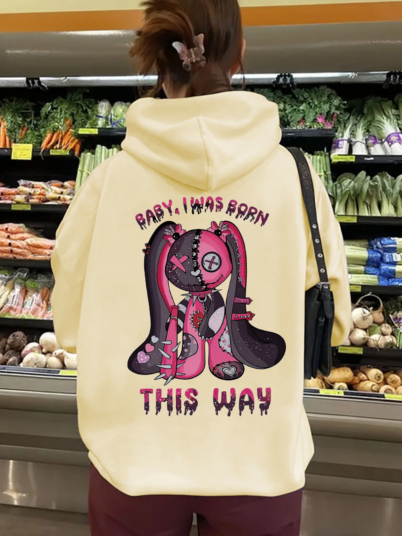 Cartoon printed hoodie