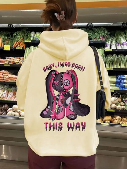 Cartoon printed hoodie