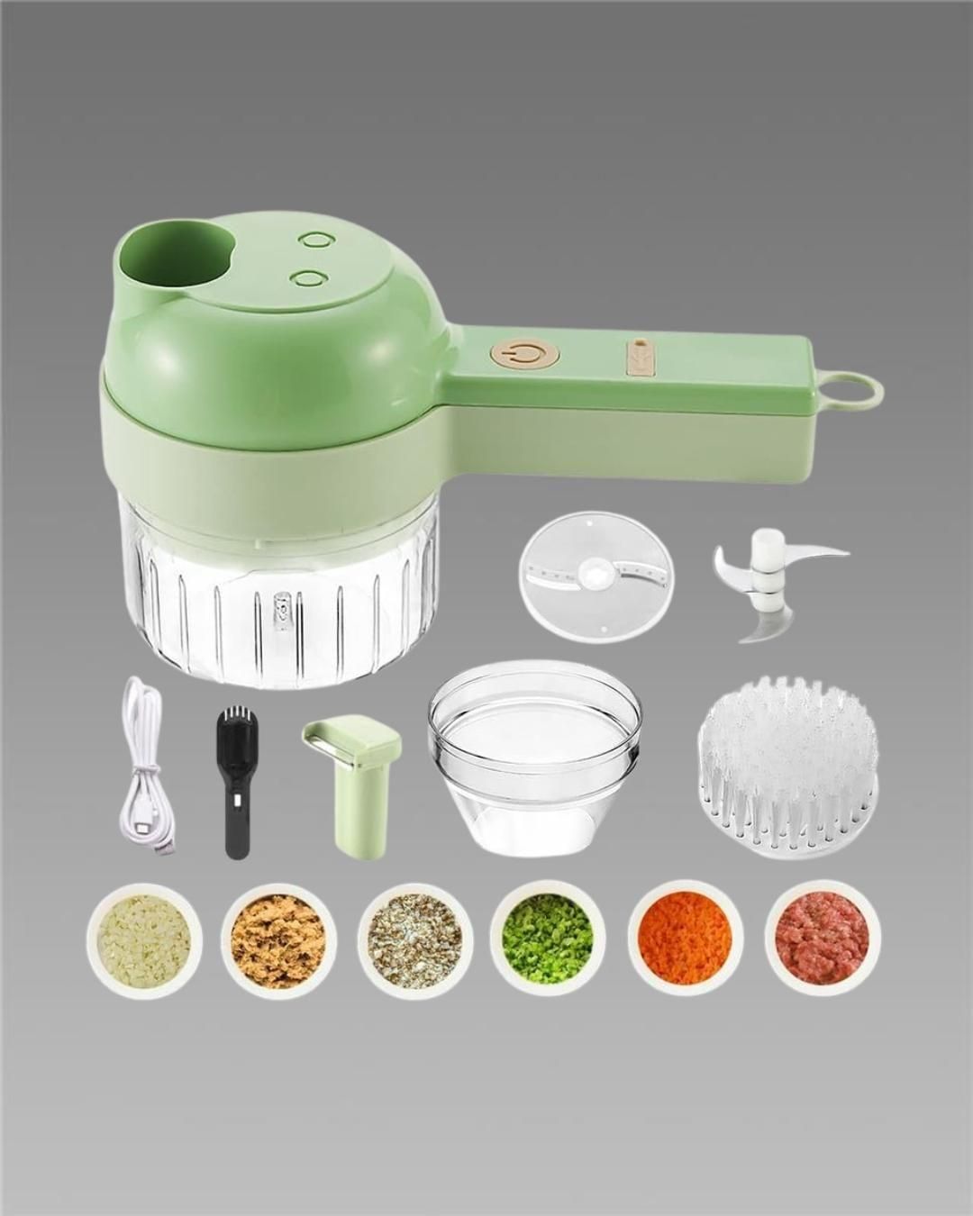 4 in 1 Portable Electric Vegetable Cutter Set 1