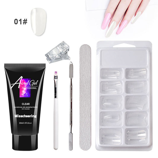 Painless Extension Gel Nail Art Without Paper Holder Quick Model Painless Crystal Gel Set - SD & CO.
