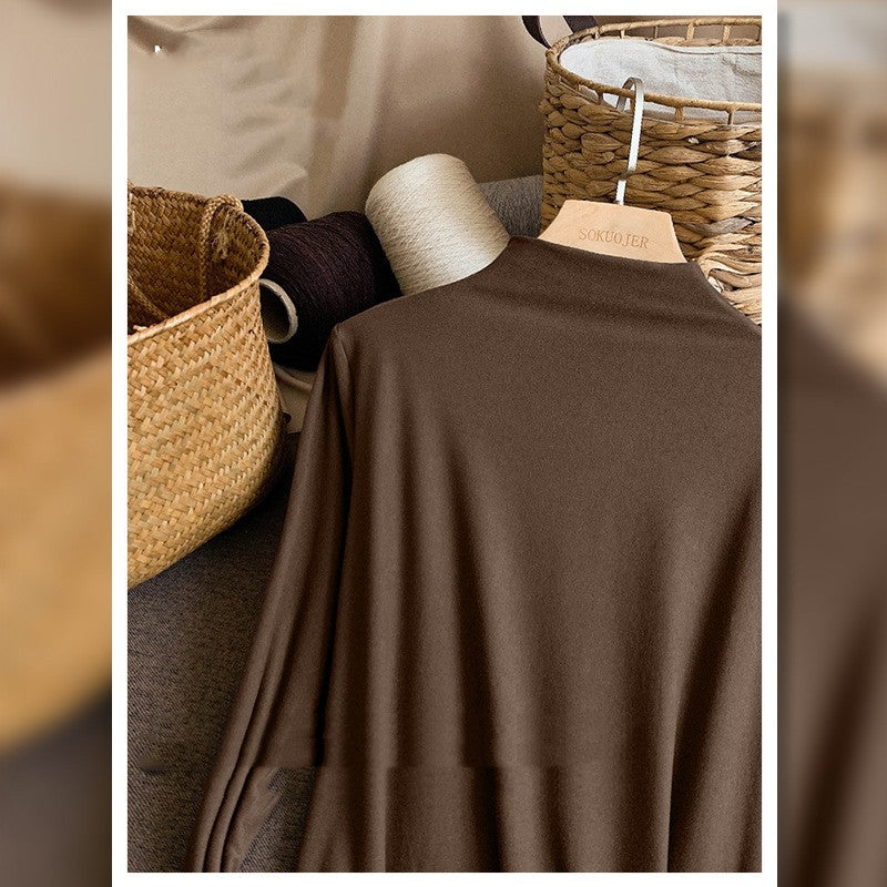 Double-sided Sanding Half Turtleneck Bottoming Shirt