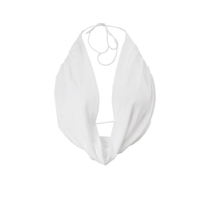 Women's Fashion Hot Girl Halterneck Vest American Backless Solid Color Top