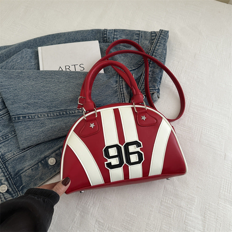 Colorful Stripe Contrast Single Shoulder Bag Stylish Commuter Handbag Crossbody Bag