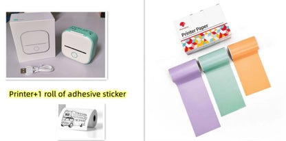 Portable Mini Thermal Label Printer Home Photo Printer Student Wrong Question Printer Bluetooth-compatible Mini Label Printer Price Tag - SD & CO.