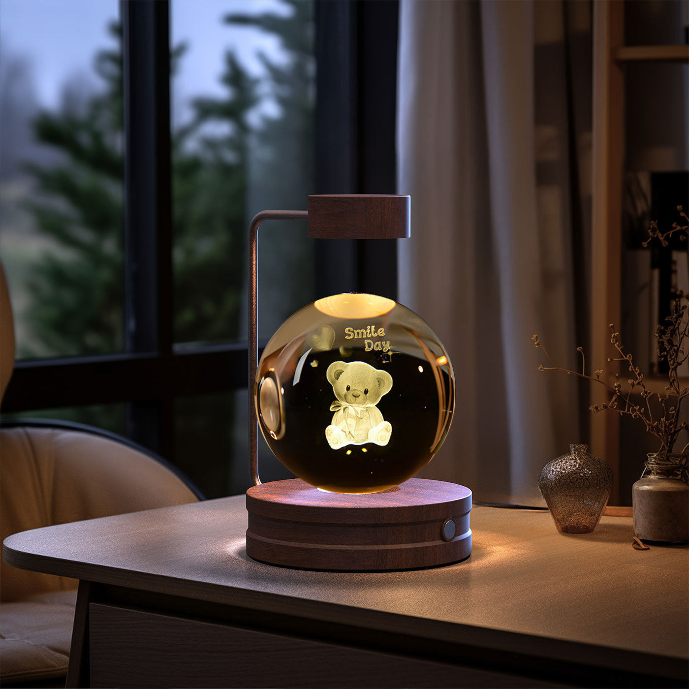 Crystal Ball Cosmic Dinosaur Indoor Night Light USB Power Warm Bedside Light Birthday Gift Night Lamp - SD & CO.