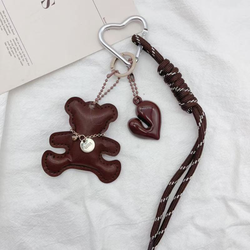 Acrylic Heart Lanyard Climbing Rope Keychain